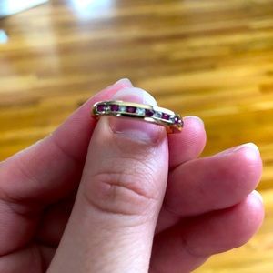 14k Gold Genuine Ruby & Diamond Ring